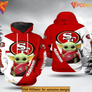 San Francisco 49ers Hoodie 3D Baby Yoda Football Lovers Unique NFL Design