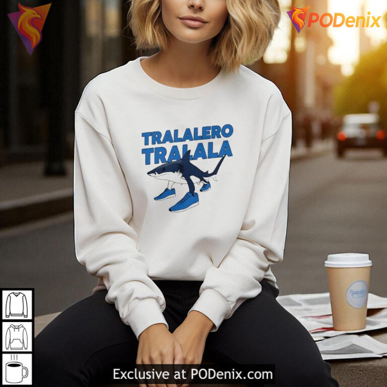 Shark With Shoes Meme Tralalero Tralala Funny Graphic Shirt For Internet Fans - 1