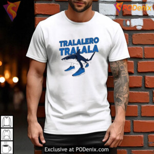Shark With Shoes Meme Tralalero Tralala Funny Graphic Shirt For Internet Fans - 2