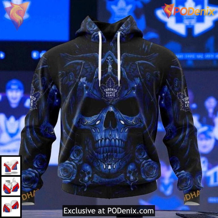 Skull Art Custom NHL Toronto Maple Leafs Hoodie 3D Hockey Fan Apparel