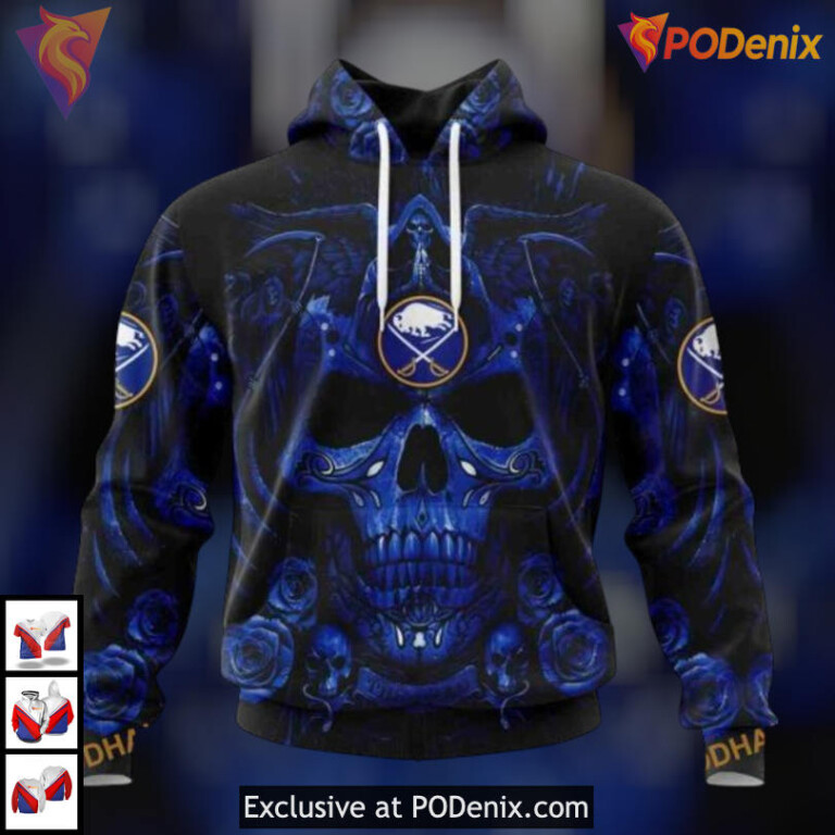 Skull Art Graphic Design Personalized Buffalo Sabres Hoodie 3D NHL Apparel