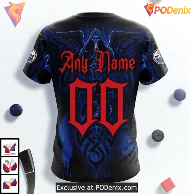 Skull Artwork Graphic Concept NHL Edmonton Oilers Hoodie 3D Special - 3