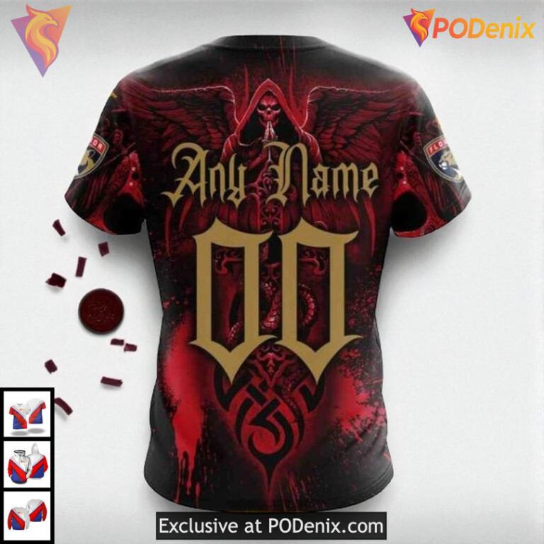 Skull Artwork Graphic Custom Florida Panthers 3D Hoodie NHL Sweatshirt - 3