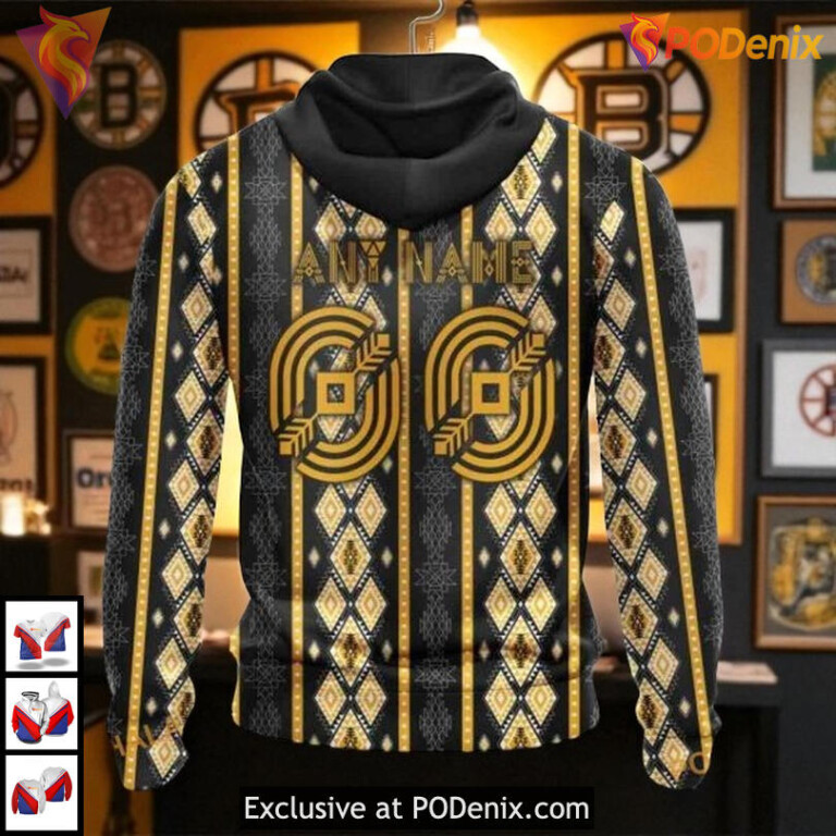 Skull Native NHL Boston Bruins Hoodie 3D Custom Cultural Hoodie Edition - 1
