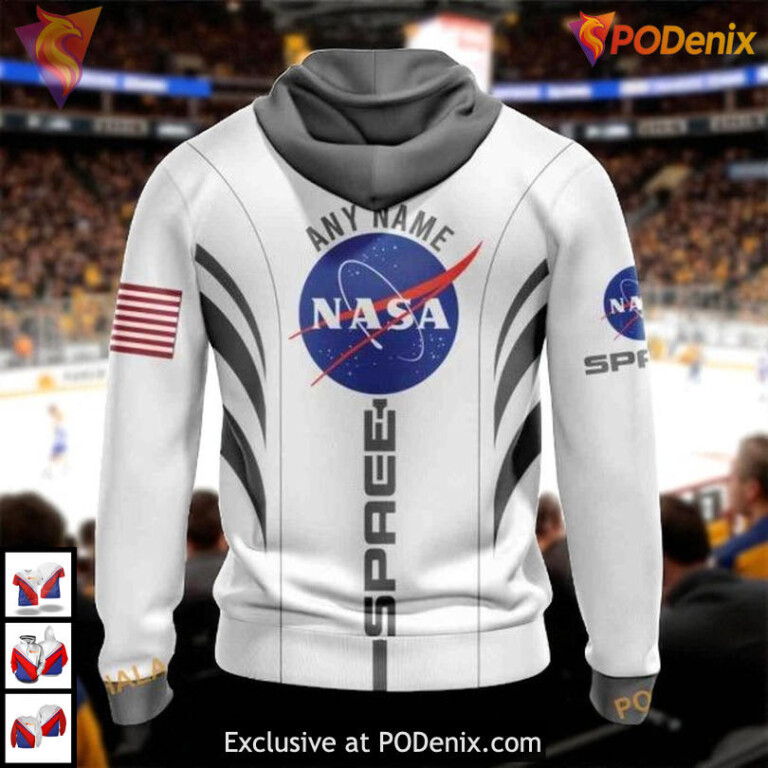 Space Force NASA Astronaut NHL Boston Bruins Hoodie 3D Personalized - 1