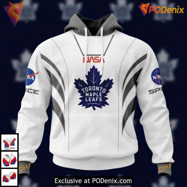 Space Force NASA Astronaut Toronto Maple Leafs Mens Hoodie, Custom NHL 3D Shirt