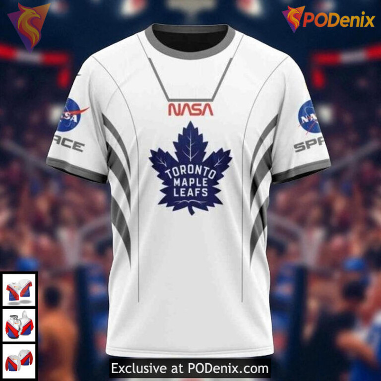 Space Force NASA Astronaut Toronto Maple Leafs Mens Hoodie, Custom NHL 3D Shirt - 2