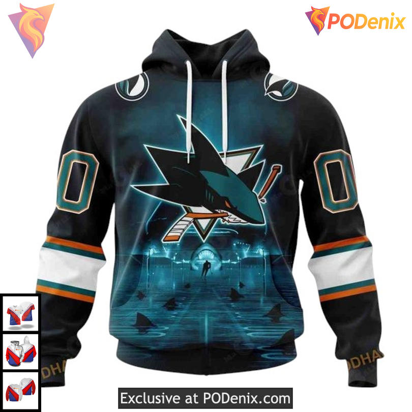 Special Artwork Edition Personalized San Jose Sharks All Over Print Hoodie Special Artwork Edition Personalized San Jose Sharks All Over Print Hoodie
