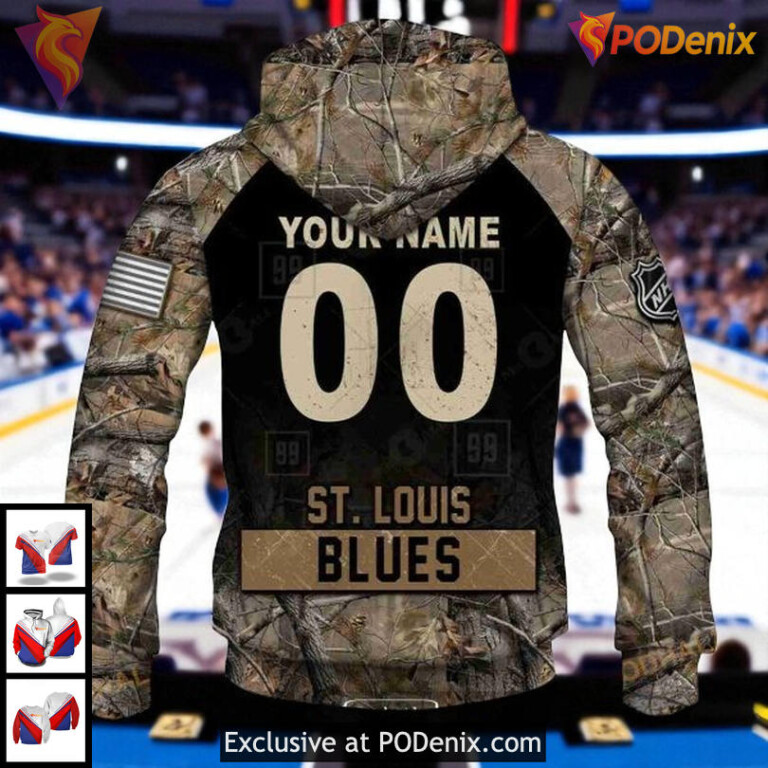 St Louis Blues 3D Hoodie NHL Camouflage Graphic Design With Since 1967 Quote - 1