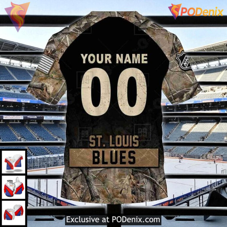 St Louis Blues 3D Hoodie NHL Camouflage Graphic Design With Since 1967 Quote - 3
