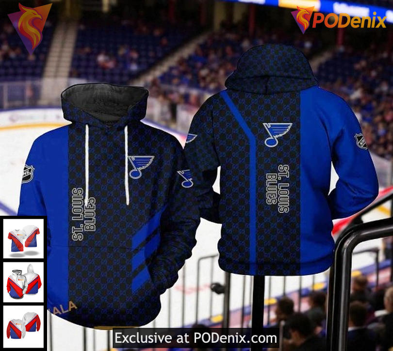 St Louis Blues Hoodie Sweatshirt NHL Team Custom Graphic 3D Design