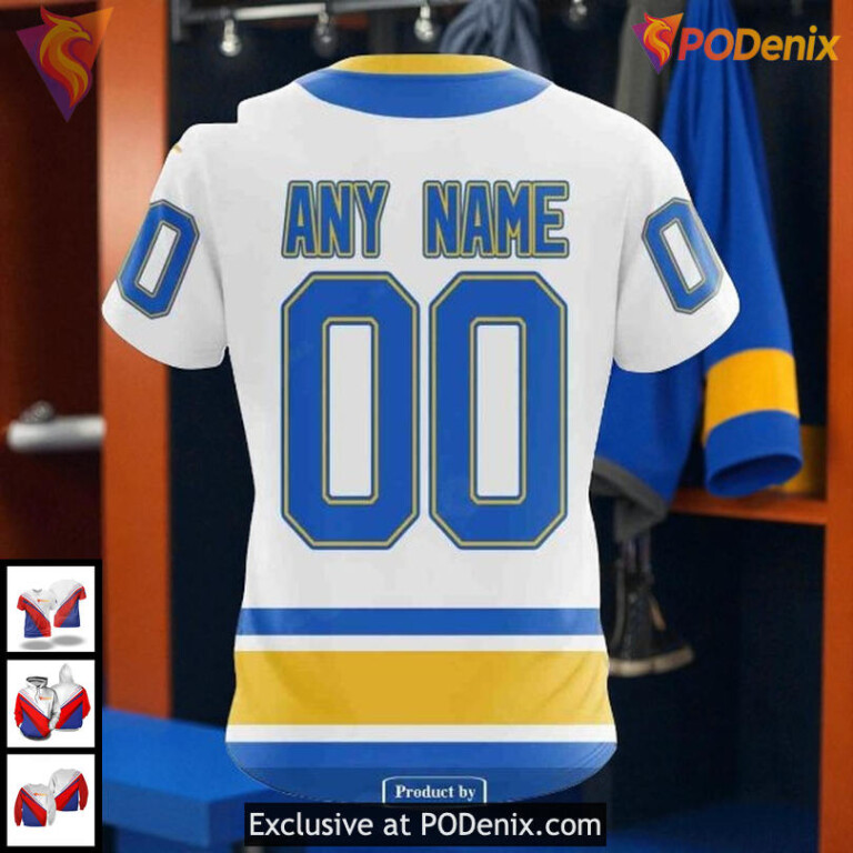 St Louis Blues Hoodie Sweatshirt Retro Style NHL Custom Unisex Design 3D - 3