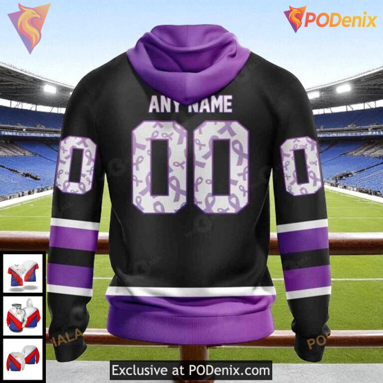 St Louis Blues Pullover Hoodie Custom NHL Hockey Fights Cancer Design 3D - 1