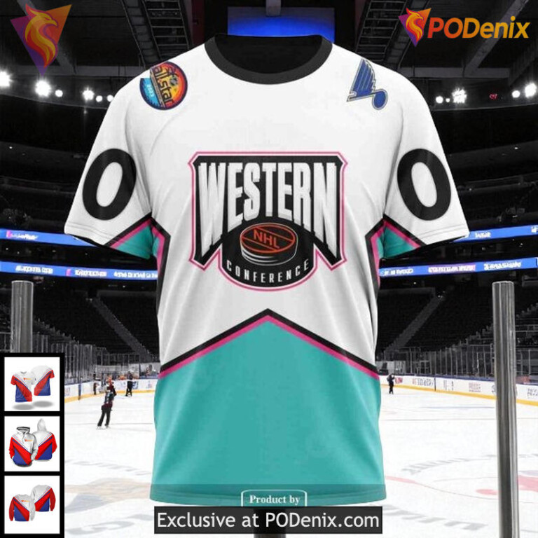 St Louis Blues Zip Up Hoodie Western Conference Custom 3D NHL All Star Style - 2