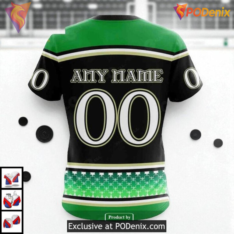 St Patricks Day Celebration Hockey Custom Retro Florida Panthers Hoodie NHL 3D - 3