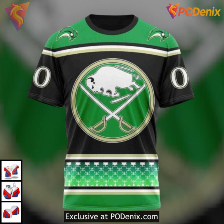 St Patricks Day Celebration NHL Buffalo Sabres Womens Hoodie Unisex Gear - 2