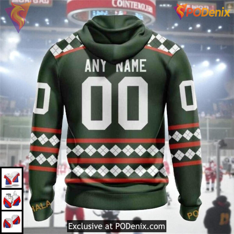 St Patricks Day Hockey Celebration NHL Minnesota Wild Graphic Hoodie 3D - 1