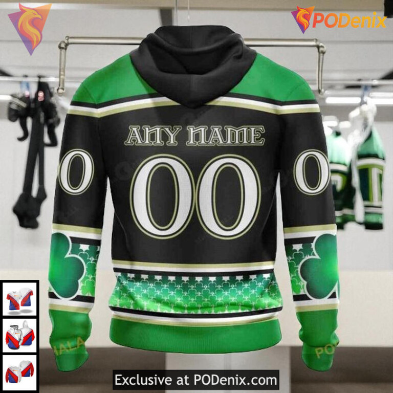 St Patricks Day Hockey Celebration NHL Retro Minnesota Wild Hoodie 3D - 1