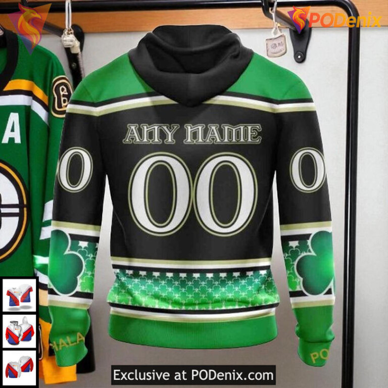 St Patricks Day Unisex NHL Boston Bruins Hoodie 3D Festive Celebration - 1