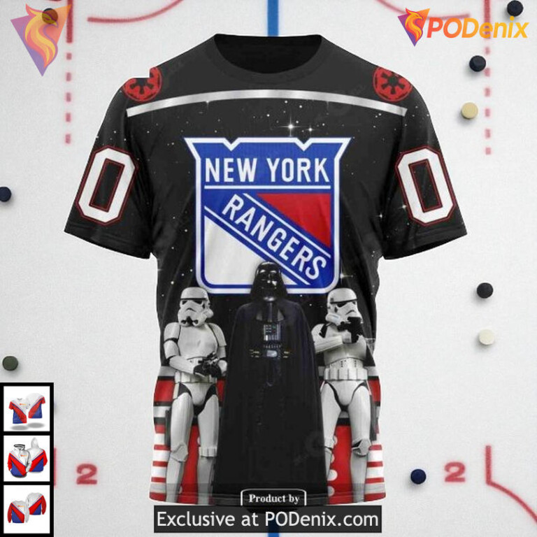 Star Wars Black Concept Edition NHL Fans Wear New York Rangers Personalized Hoodie - 2