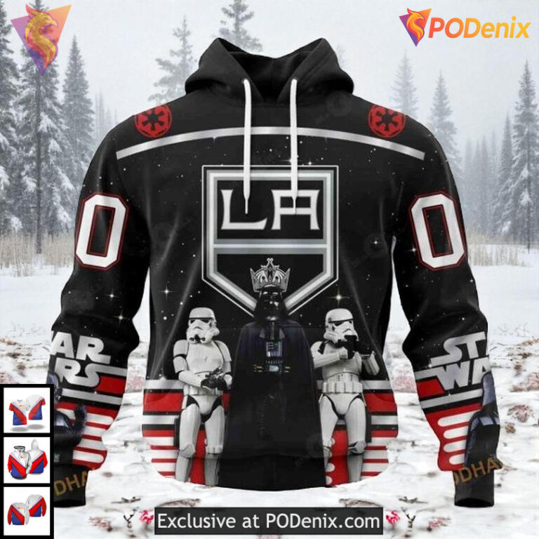 Star Wars Black Graphic Concept Custom Los Angeles Kings Hoodie 3D NHL Gear
