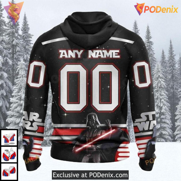 Star Wars Black Graphic Concept Custom Los Angeles Kings Hoodie 3D NHL Gear - 1