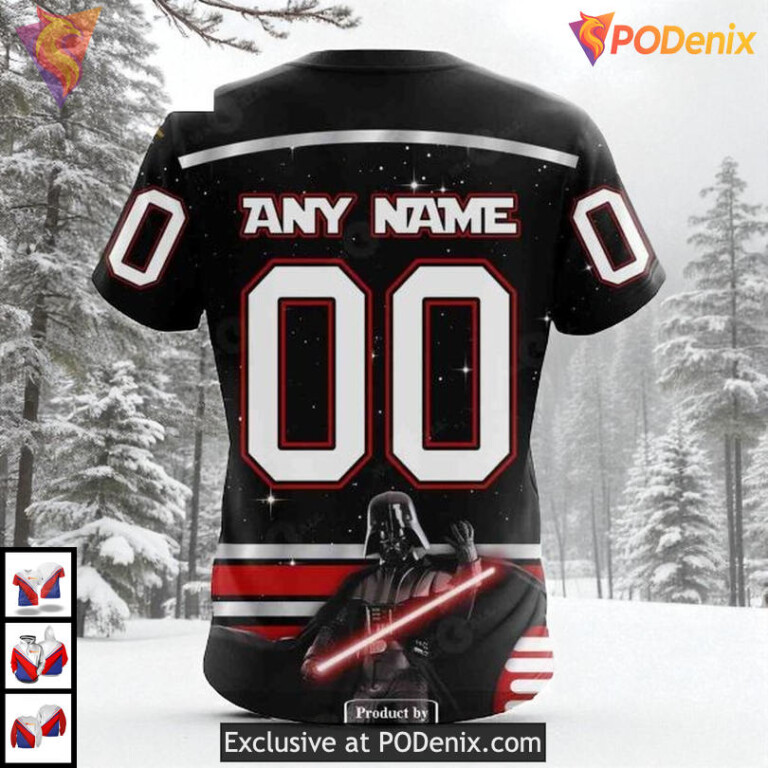 Star Wars Black Graphic Concept Custom Los Angeles Kings Hoodie 3D NHL Gear - 3