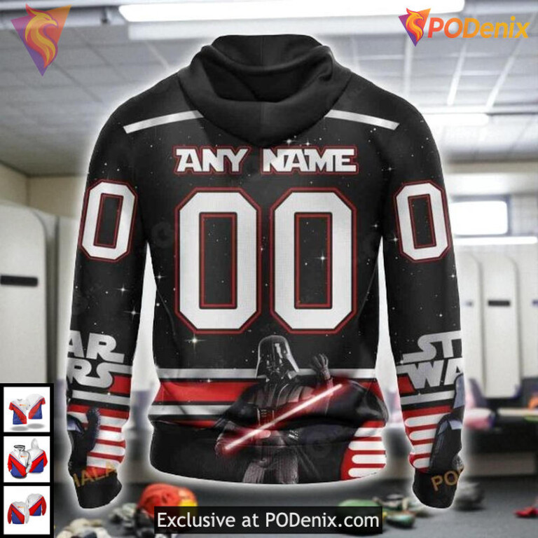 Star Wars Black Graphic Edition NHL Minnesota Wild Hoodie 3D Custom - 1