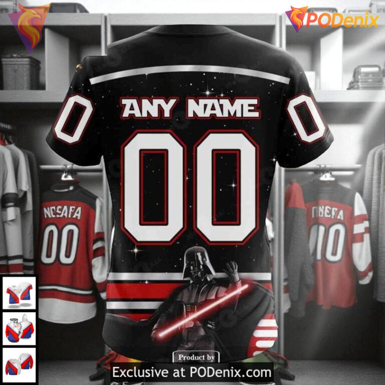 Star Wars Black Graphic Edition NHL Minnesota Wild Hoodie 3D Custom - 3