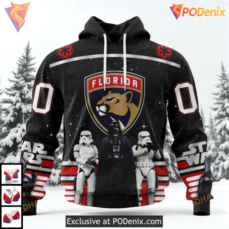 Star Wars Black Graphic Style Custom Florida Panthers Sweatshirt Hoodie 3D