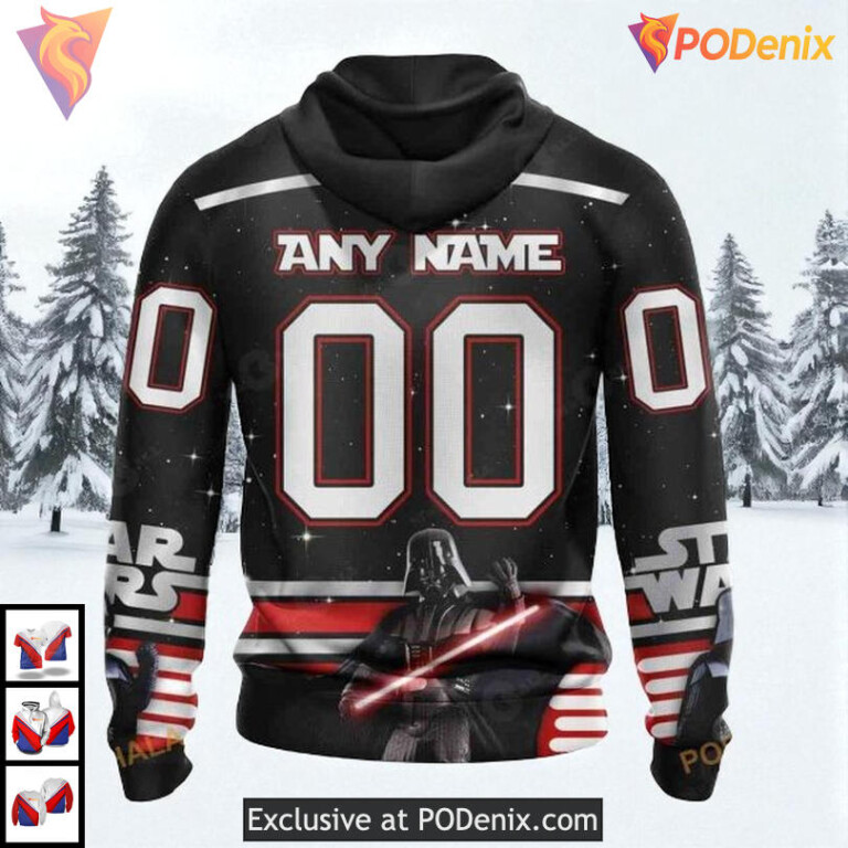 Star Wars Black Graphic Style Custom Florida Panthers Sweatshirt Hoodie 3D - 1