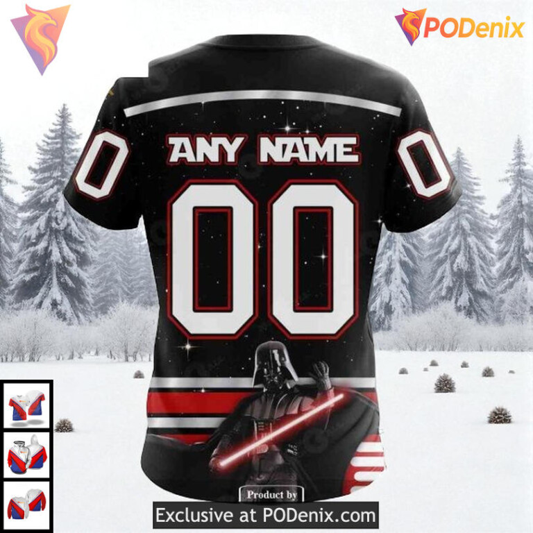 Star Wars Black Graphic Style Custom Florida Panthers Sweatshirt Hoodie 3D - 3