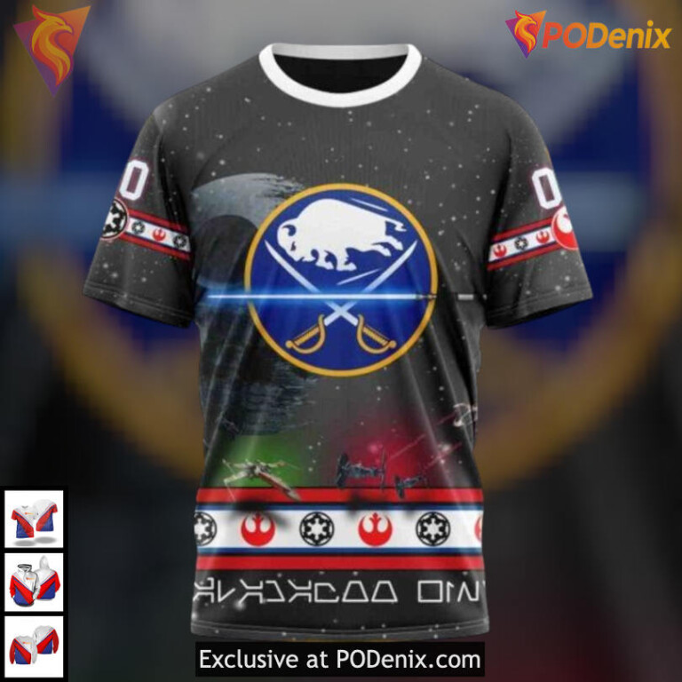 Star Wars Exclusive Artwork Personalized Buffalo Sabres Hoodie 3D NHL Gear - 2