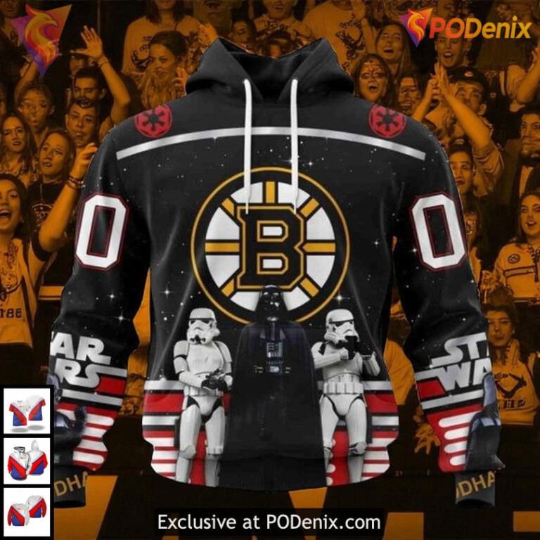 Star Wars May The 4th NHL Boston Bruins Hoodie 3D Personalized Sci Fi