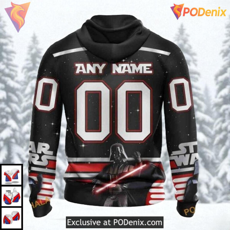Star Wars May The 4th Tribute Custom Number Los Angeles Kings Hoodie NHL 3D - 1