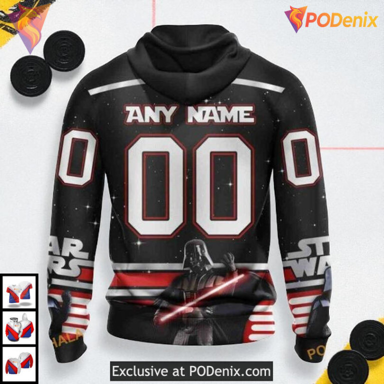 Star Wars May The 4th Tribute Custom San Jose Sharks Holiday Hoodie NHL 3D - 1