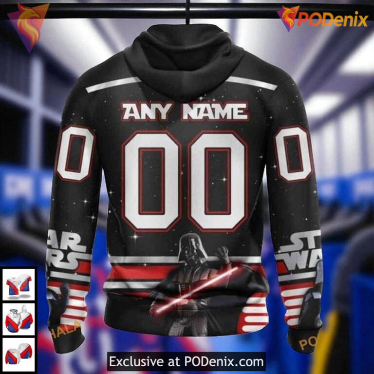 Star Wars May The 4th Tribute Design Custom New York Rangers Christmas Hoodie - 1