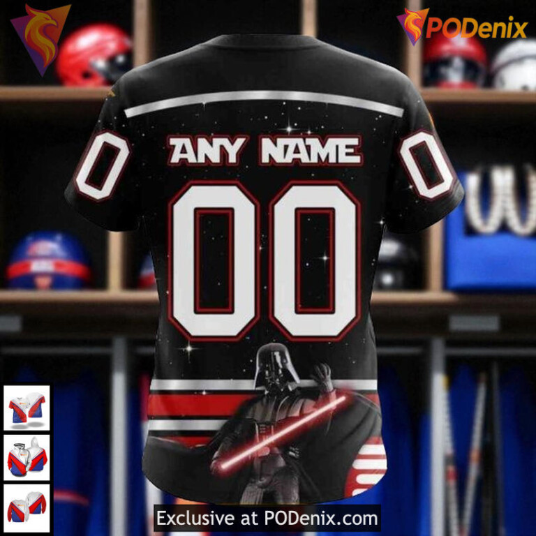 Star Wars May The 4th Tribute Design Custom New York Rangers Christmas Hoodie - 3