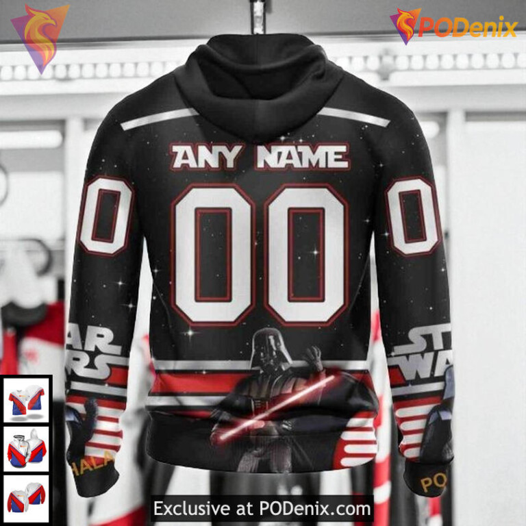 Star Wars May The 4th Tribute NHL Vintage Edmonton Oilers Hoodie 3D - 1