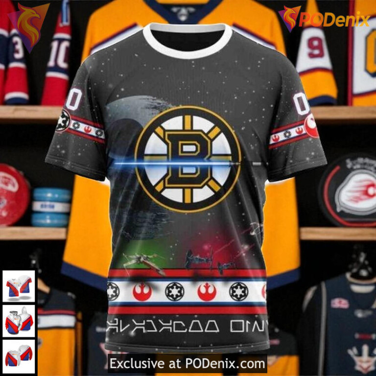 Star Wars NHL Boston Bruins Hoodie 3D Sci Fi Themed Unisex Personalized - 2
