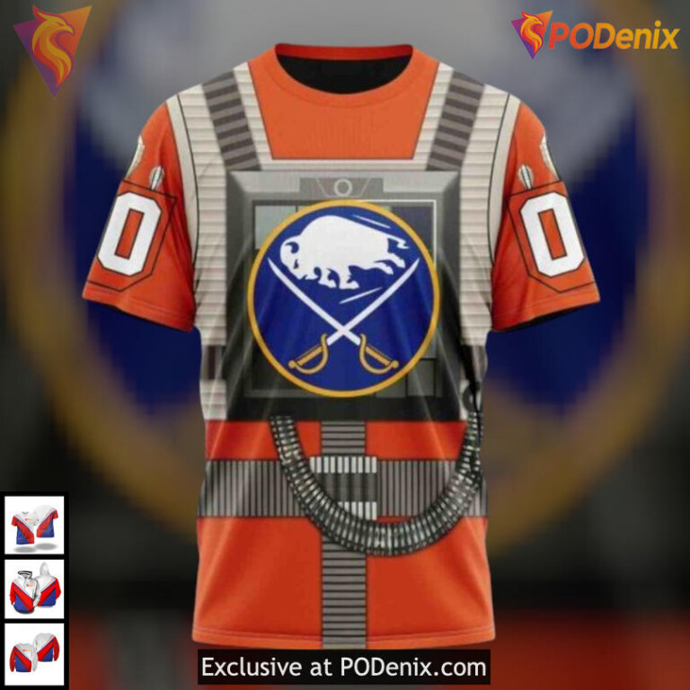 Star Wars Rebel Pilot Inspired Personalized Buffalo Sabres Hoodie 3D Merch - 2