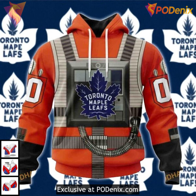 Star Wars Rebel Pilot Toronto Maple Leafs Custom Name Hoodie, NHL 3D Clothing