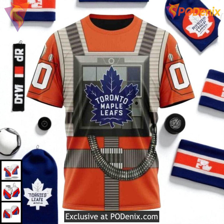 Star Wars Rebel Pilot Toronto Maple Leafs Custom Name Hoodie, NHL 3D Clothing - 2