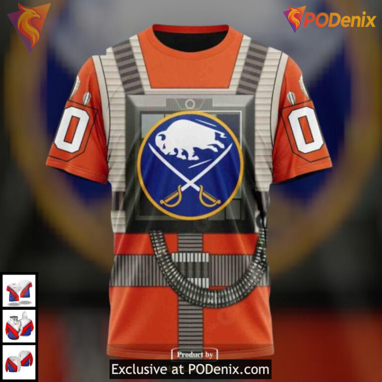 Star Wars Rebel Pilot Tribute NHL Buffalo Sabres Unisex Hoodie 3D Custom - 2