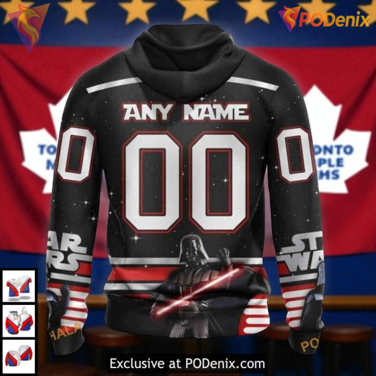 Star Wars Tribute May 4th Toronto Maple Leafs Kids Hoodie, Custom NHL 3D Shirt - 1