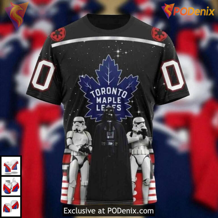 Star Wars Tribute May 4th Toronto Maple Leafs Kids Hoodie, Custom NHL 3D Shirt - 2