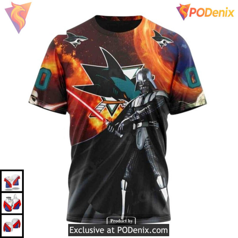 Star Wars X Collaboration Graphic Custom San Jose Sharks Sweatshirt Hoodie 3D - 2
