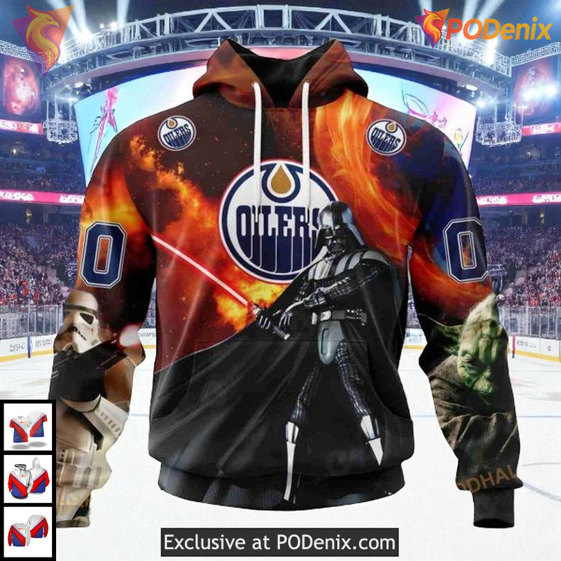 Star Wars X Design Collaboration NHL Edmonton Oilers Womens Hoodie 3D