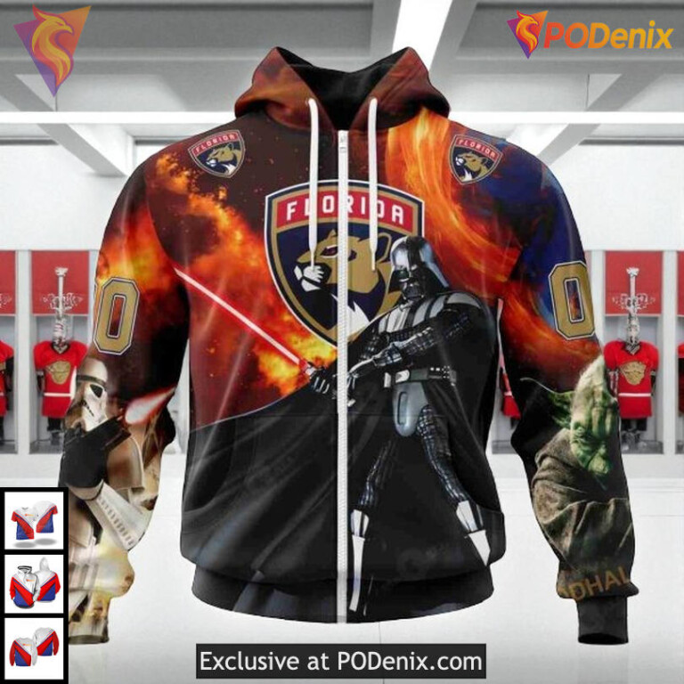 Star Wars X Design Graphic Custom Florida Panthers Winter Hoodie NHL 3D - 1