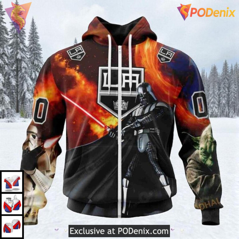 Star Wars X Design Graphic Custom Name Los Angeles Kings Hoodie NHL 3D - 1